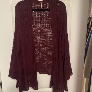 Free people cardigan plum color